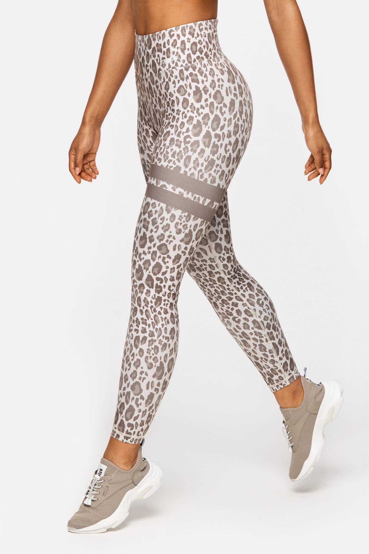 ZYIA Active Snow Leopard Print Brilliant Pocket 7/8 Leggings Size 14-16  White 
