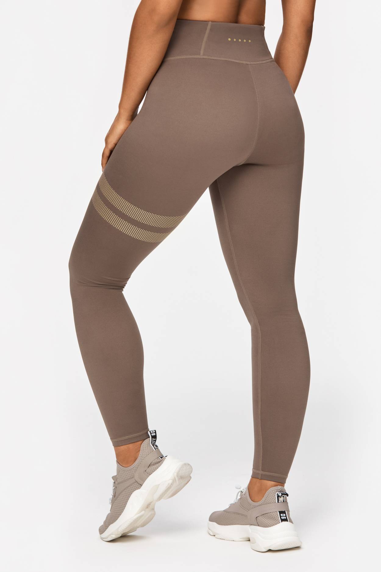 Falcon Regular Waist Leggings - Brown Melange - Clothing