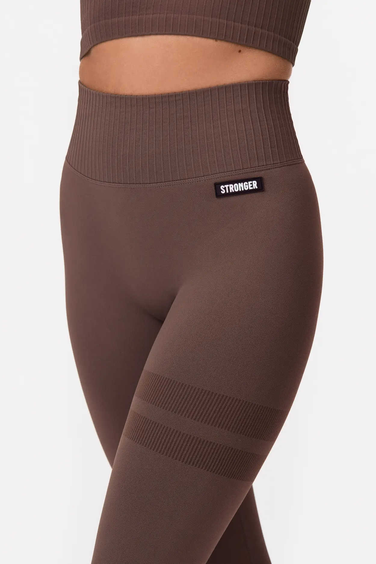 Compression Leggings for Women - Cool Brown