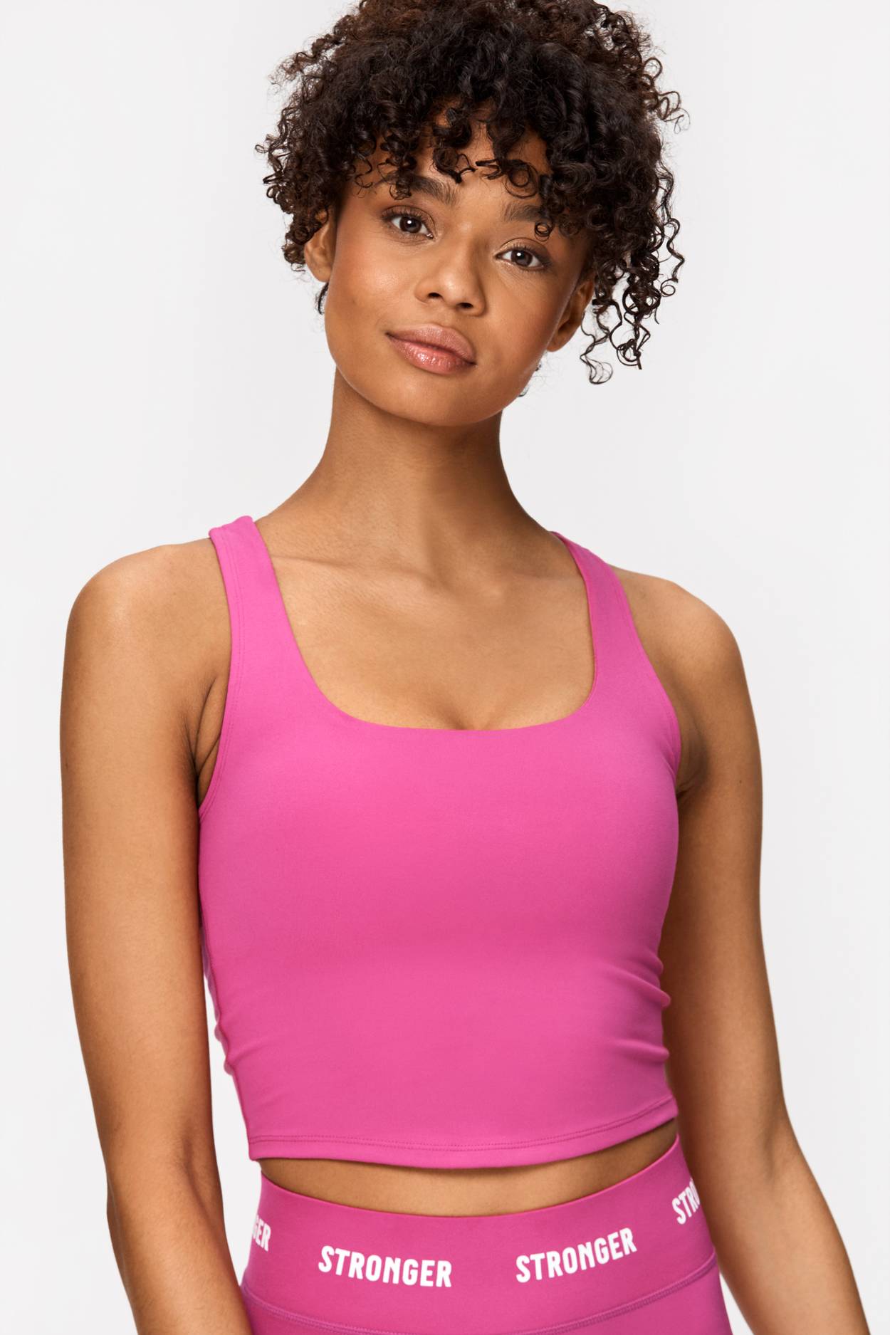 LOVEPOEM Women's Seamless Tibbed Wide Band Crop Top Peach / L