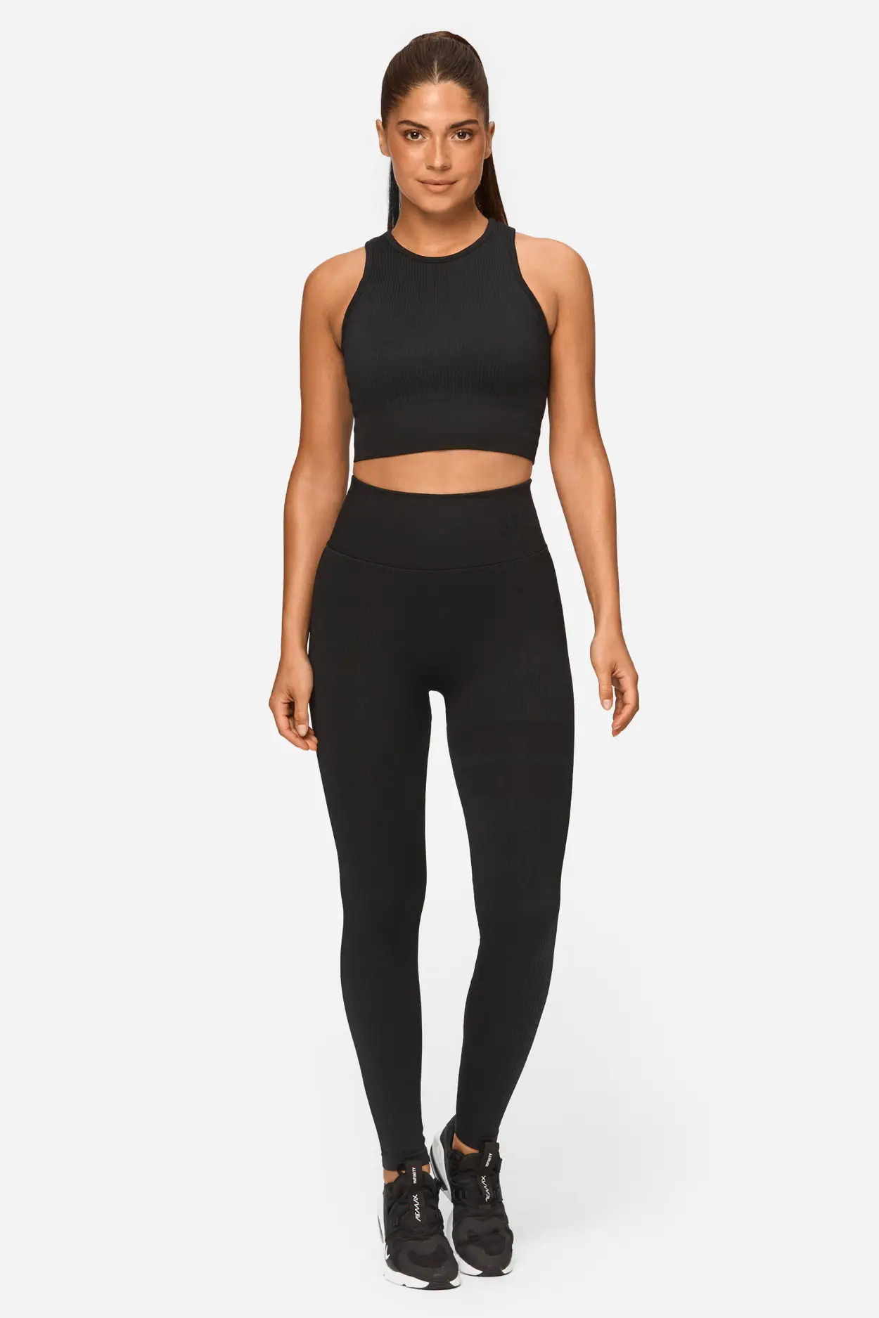 Zip Up Cropped Top and Leggings Yoga Set - Blue / L  Crop top and leggings,  Types of sleeves, Crop tops