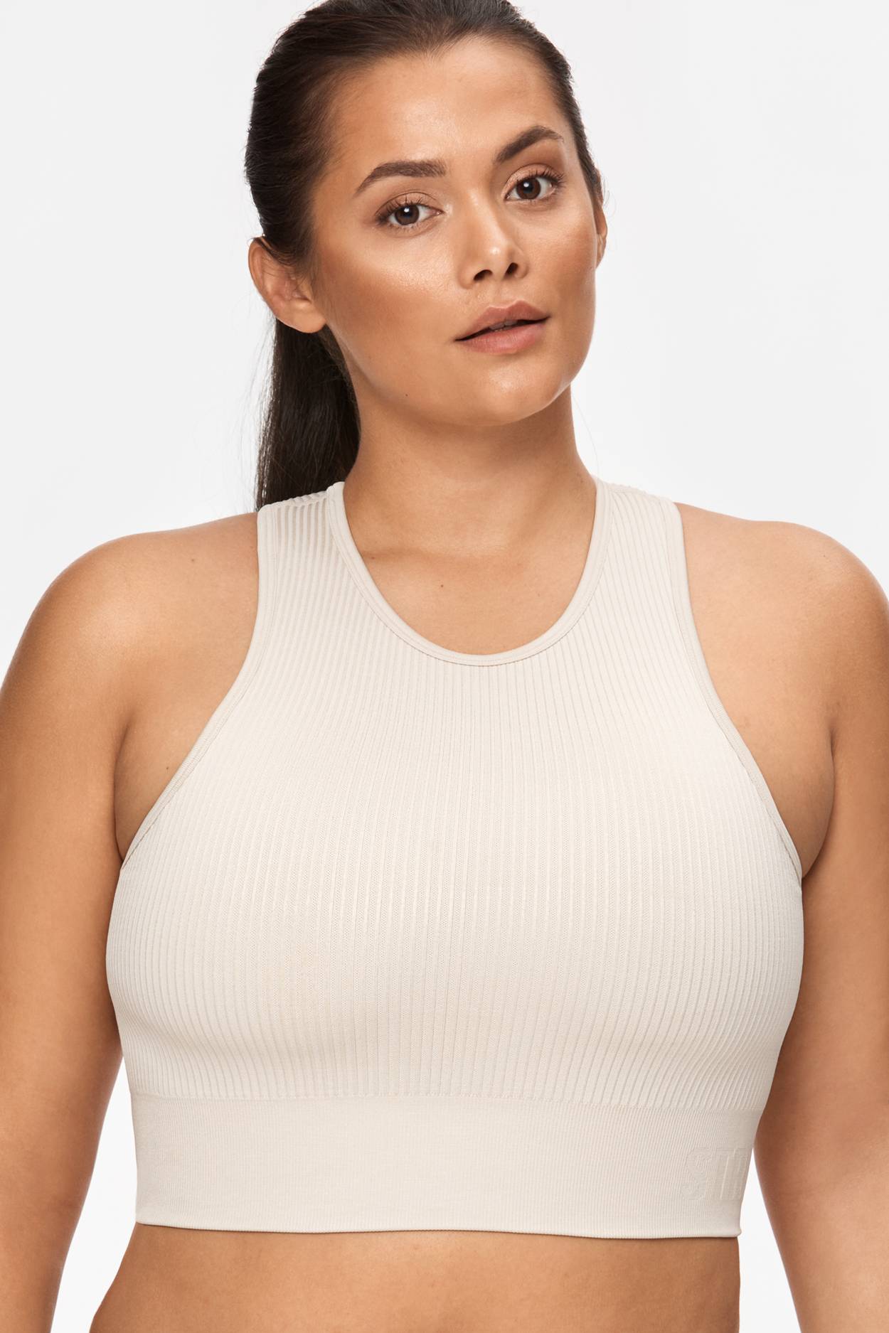 Mint Ribbed Seamless Snap Front Crop Top 