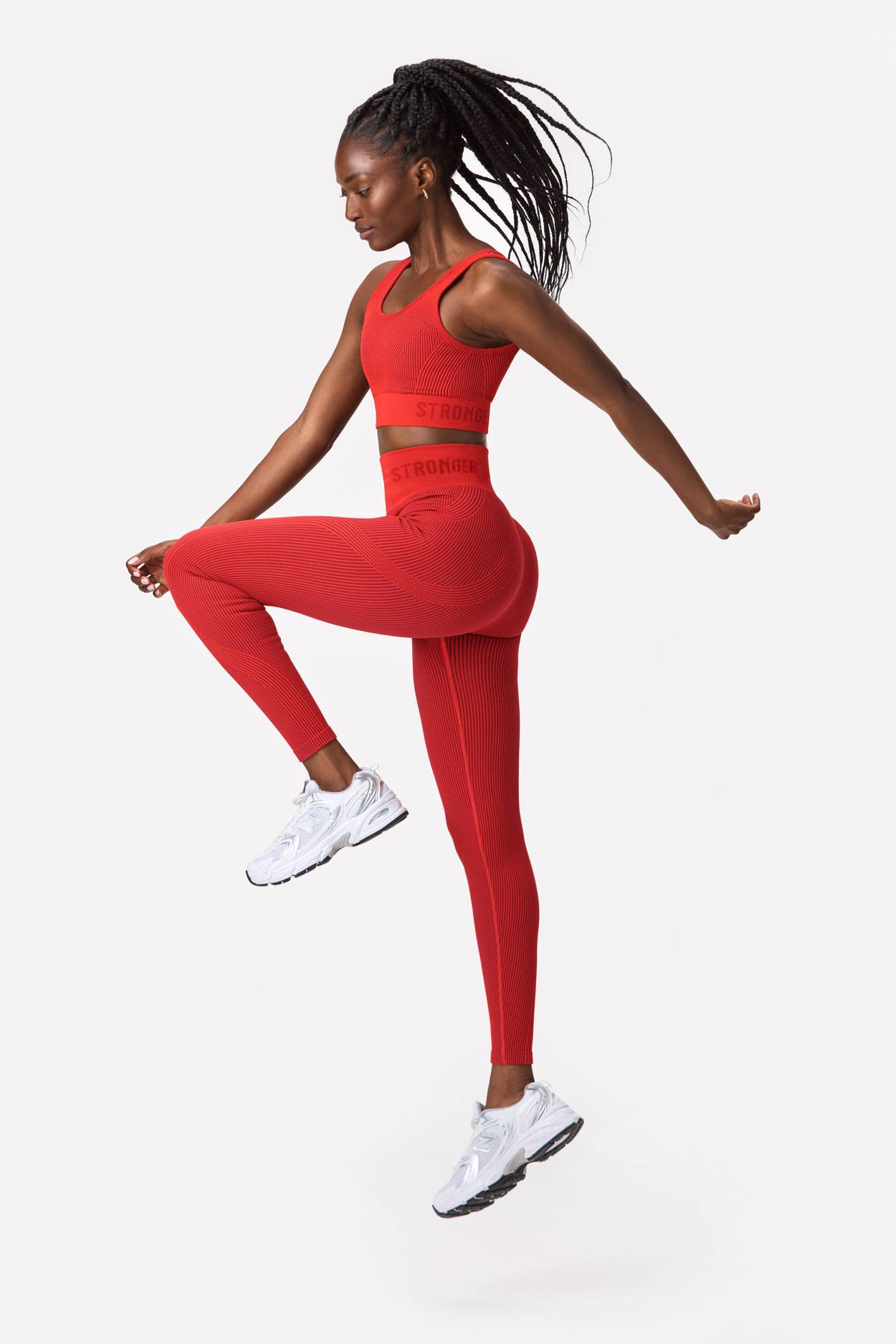Yoga High-Waisted Performance Rib Leggings (Plus Size) in Sedona Rose F23-R