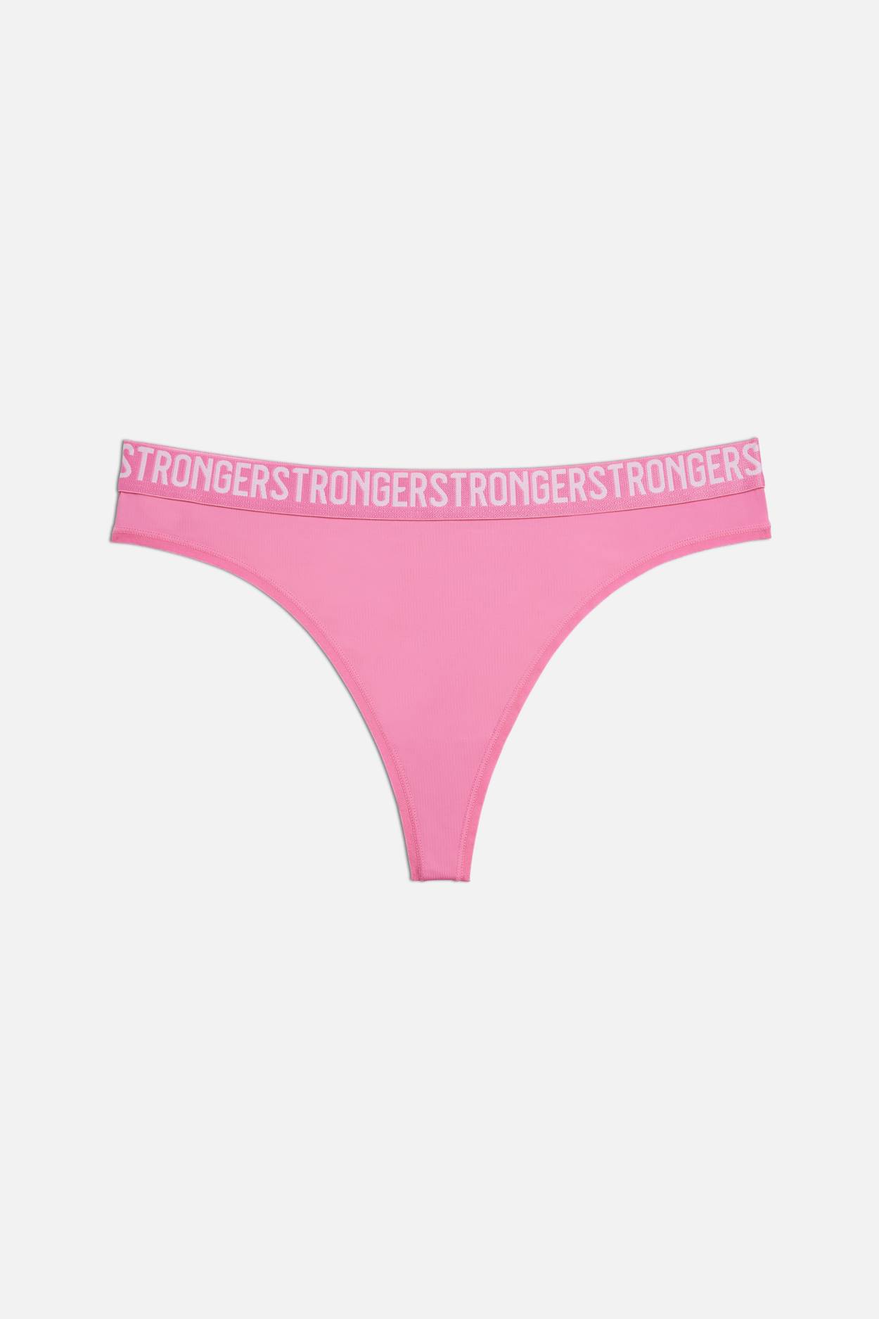 Victoria's Secret Pink Logo Velvet Thong Panty Pink S