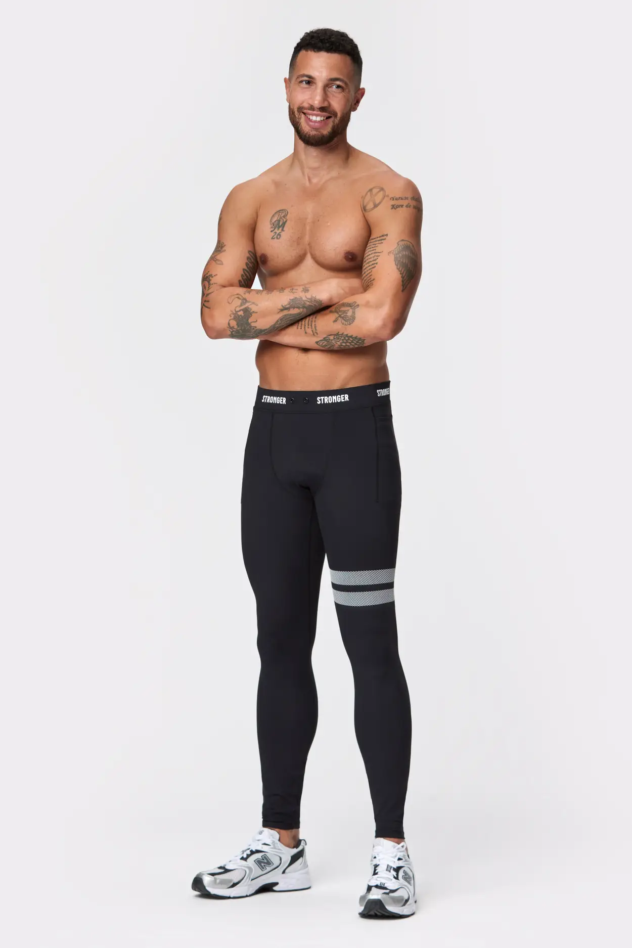 Black Leggings for Men I Gym I Functional Fabric I Stronger