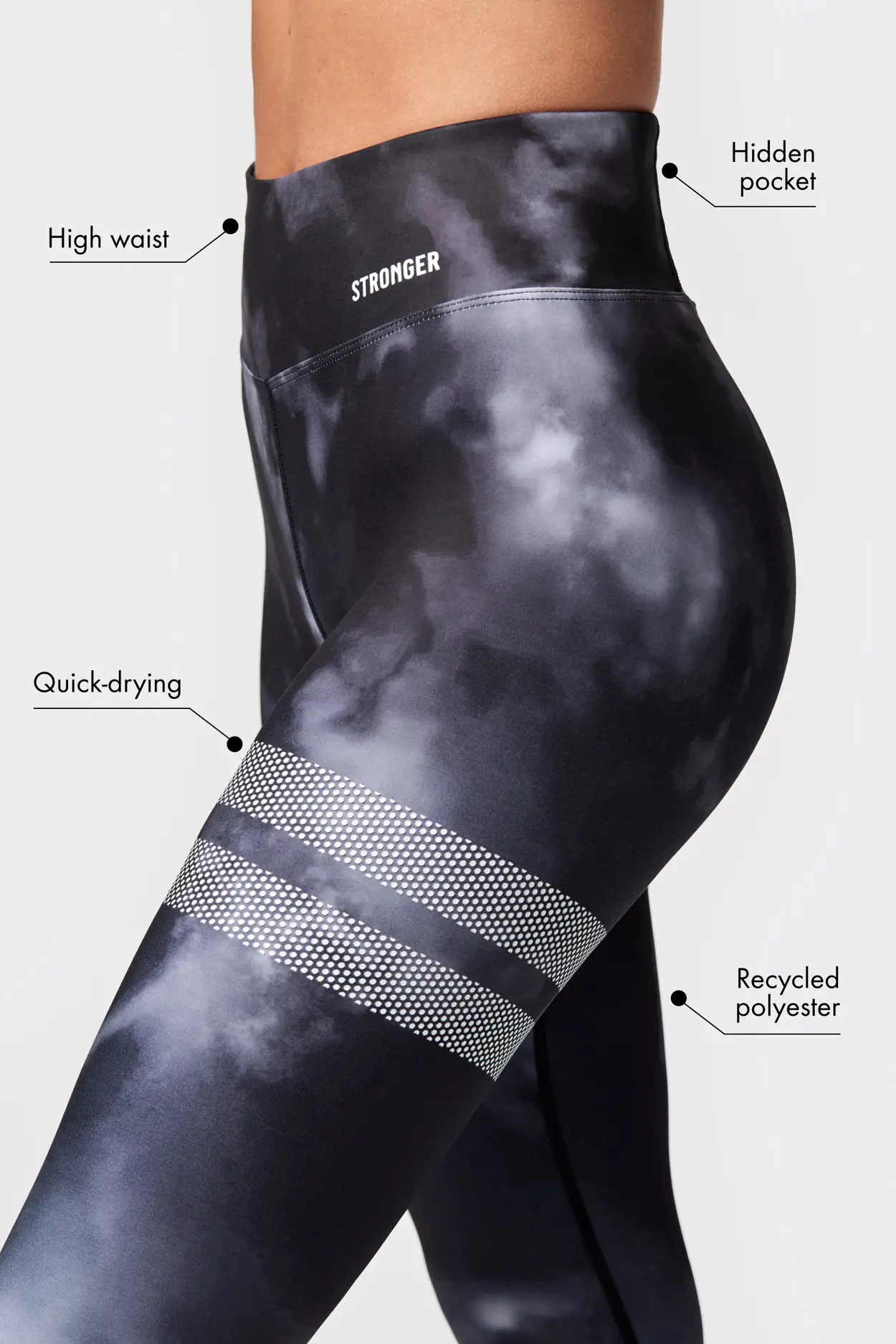 Legging ultra-opaques 100d sensation polaire noir ébène Well