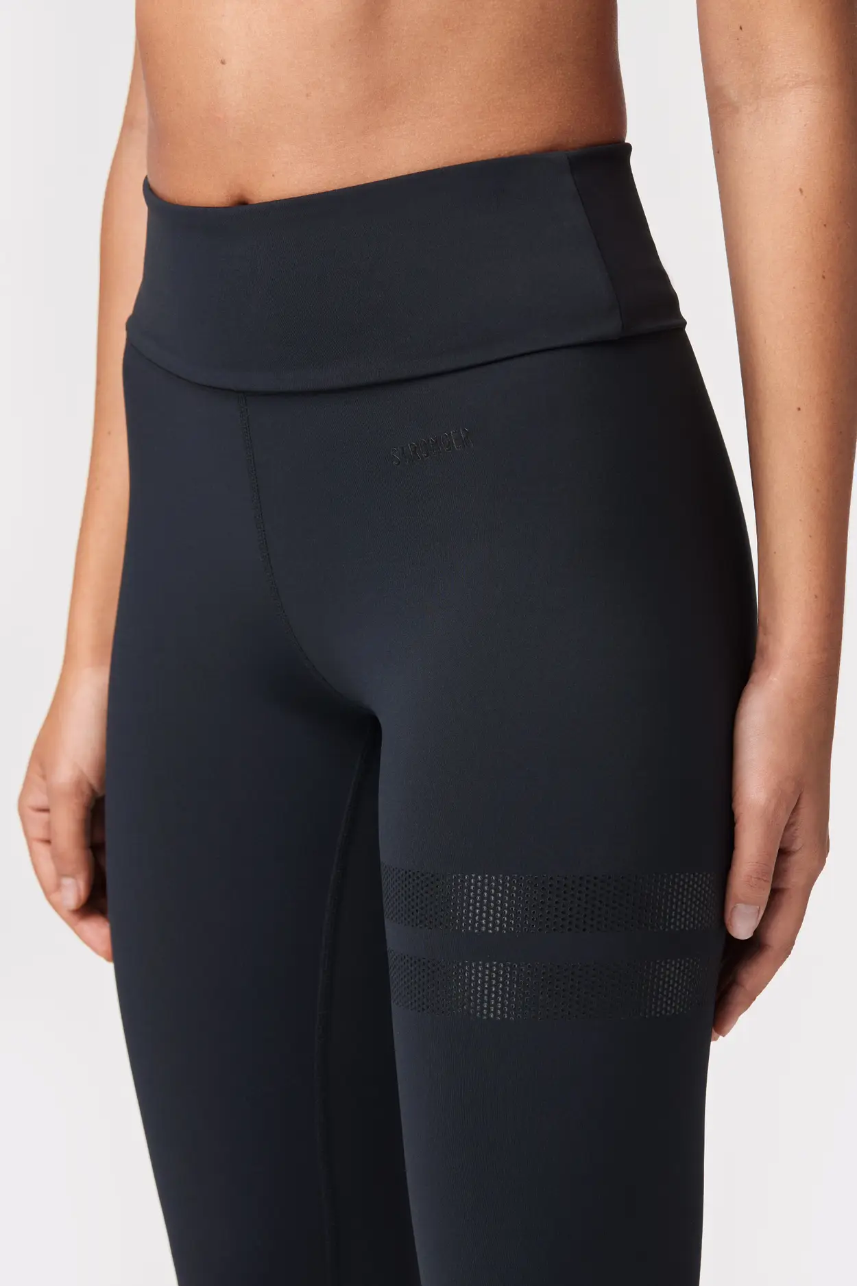 90 Degrees Superflex Madison Crossover Flared Leggings In Black At