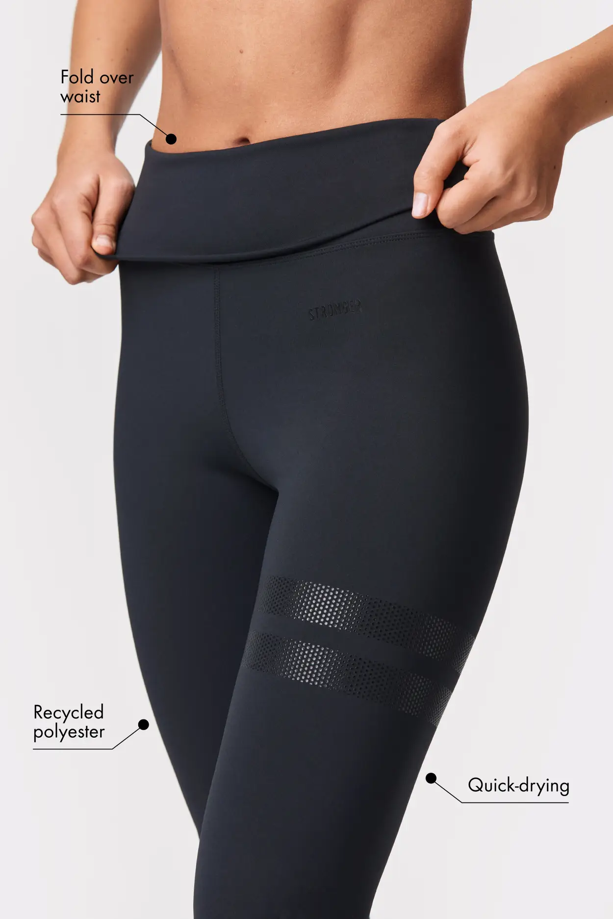 Stretchy leggings for women with a wide waistband on Craiyon