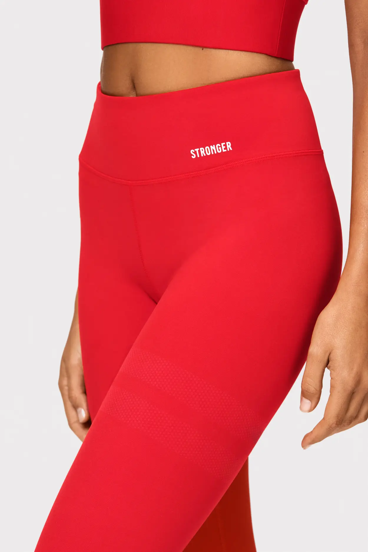 Fiery Force, Red high waisted gym leggings