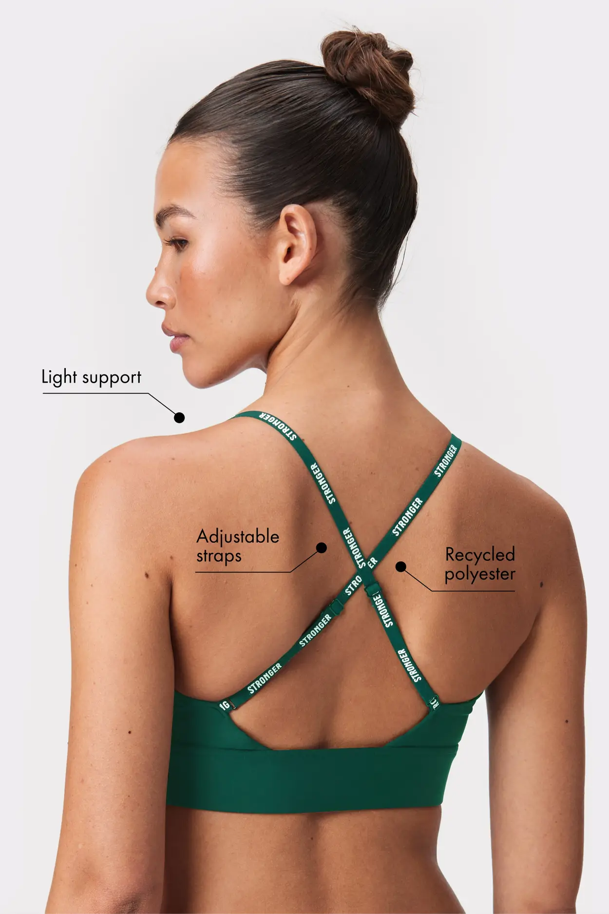 Sports Bra with Adjustable Shoulder Straps